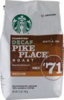 Starbucks Ground Coffee, Medium Roast Coffee, Decaf Pike Place Roast, 100% Arabica, 1 bag