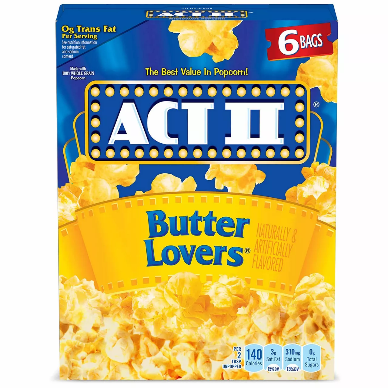 Act II Butter Lovers Microwave Popcorn