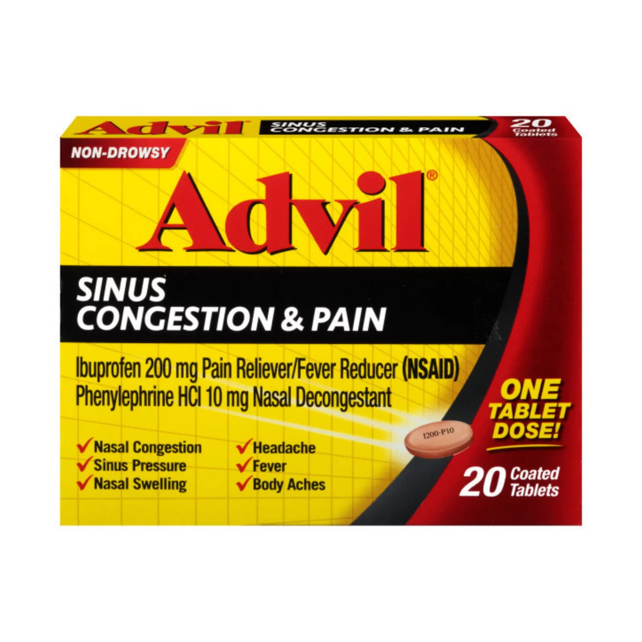 Advil Sinus Congestion & Pain Coated Tablets