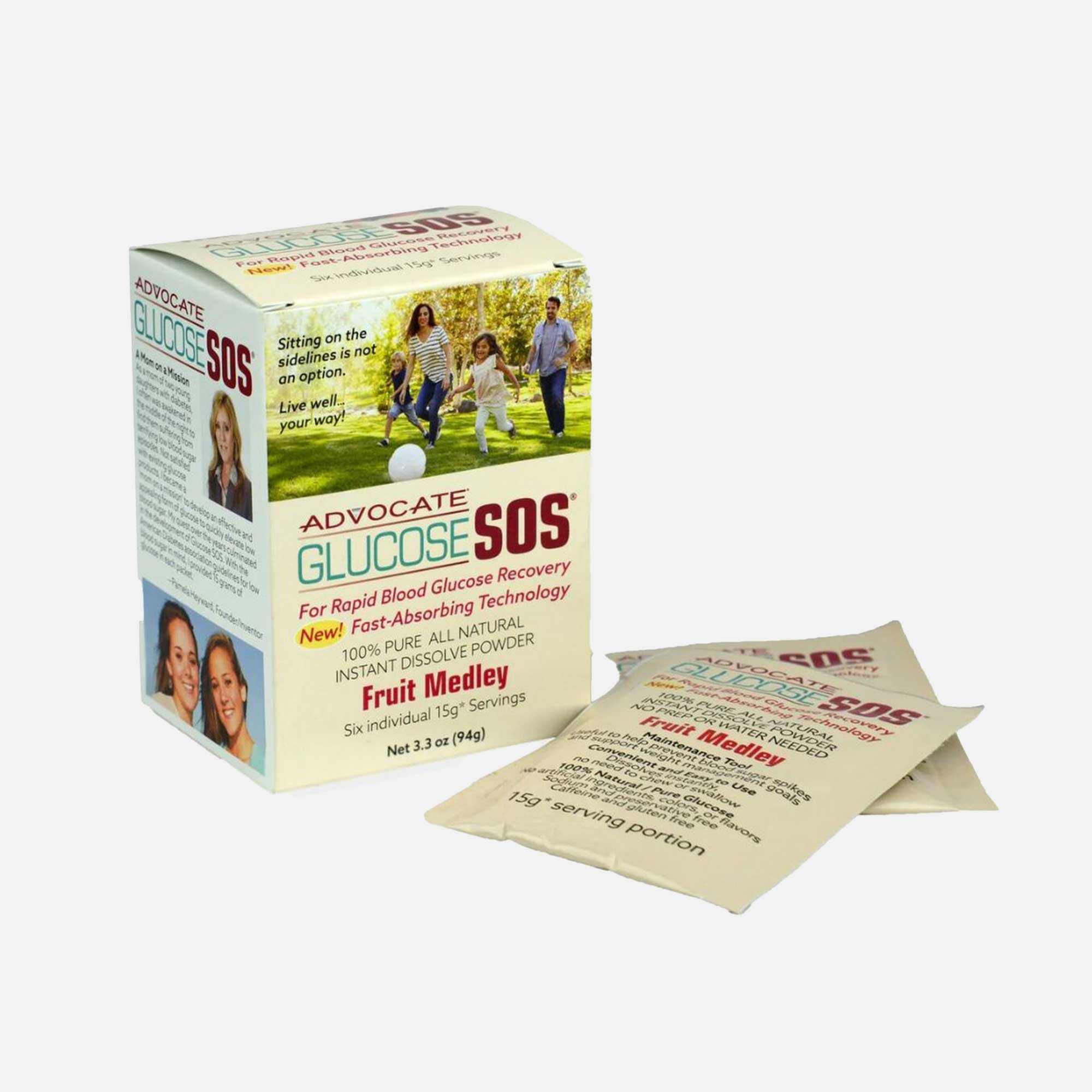 Advocate Glucose SOS Powder, Fruit Medley
