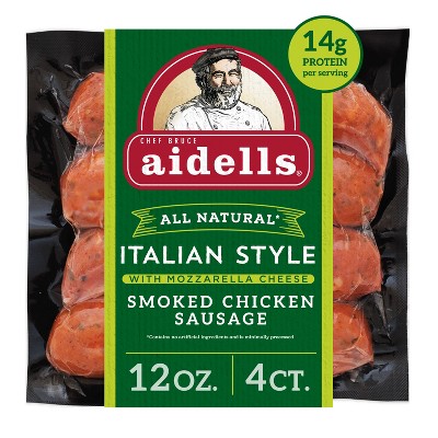 Aidells, Italian Style Smoked Chicken Sausage, Mozzarella Cheese, Mozzarella Cheese