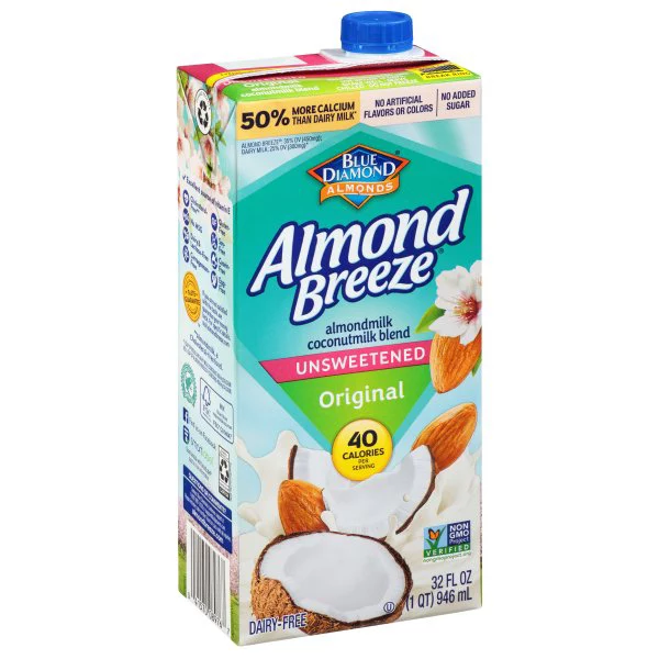 Blue Diamond Almond Coconut Blend - Almond Breeze Original Unsweetened
