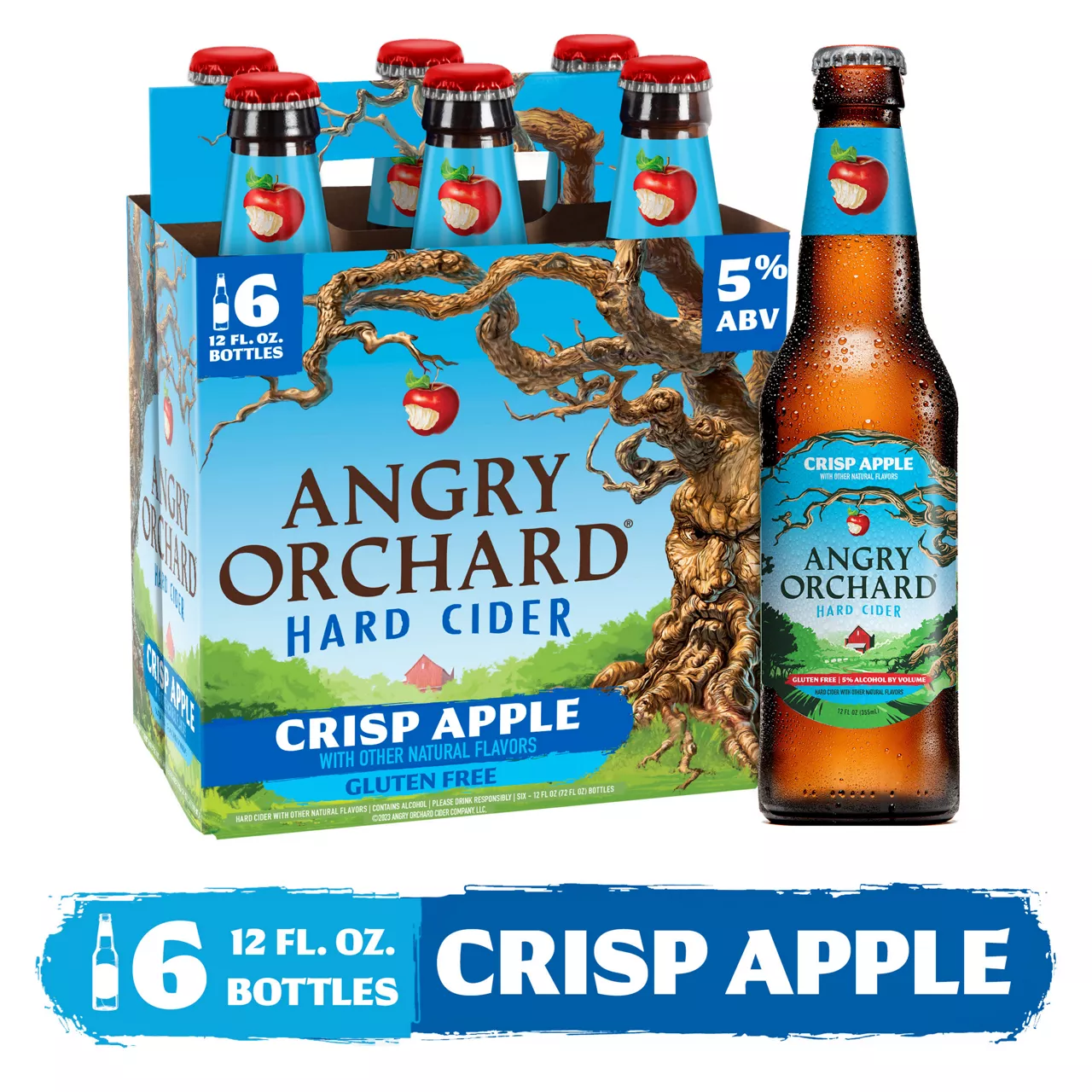 Angry Orchard Crisp Apple Craft Hard Cider, 6 Pack
