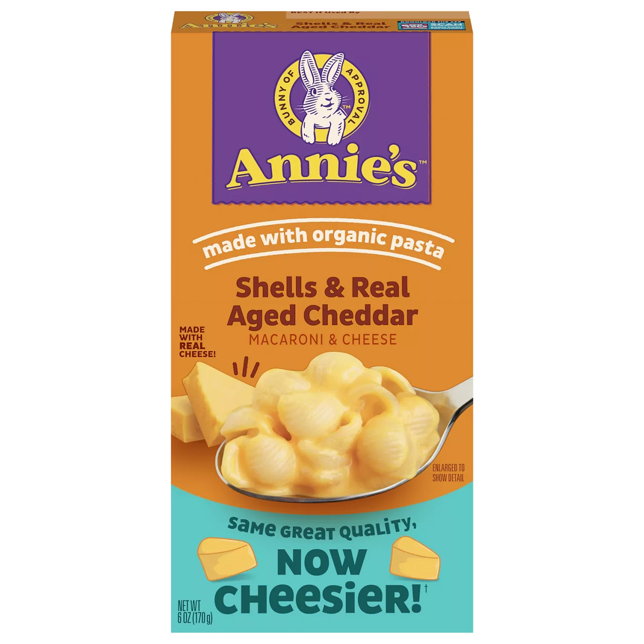 Annie's Homegrown Shells & Aged Cheddar Macaroni and Cheese, Mac and Cheese