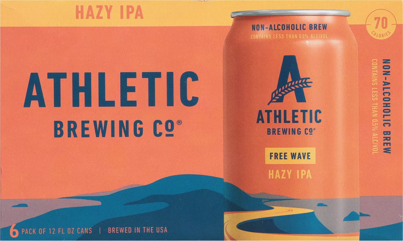 Athletic Brewing Co Non-Alcoholic Free Wave Hazy IPA Brew 6 pk Cans