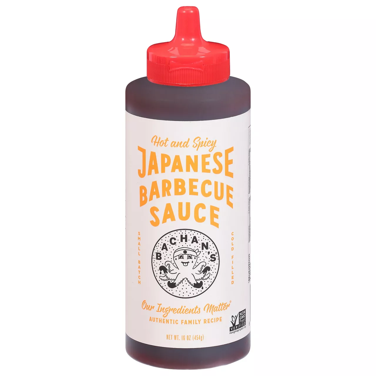Bachan's - The Original Japanese Barbecue Sauce - Hot and Spicy, 16 Ounces. Small Batch, Non GMO, No Preservatives, Vegan and BPA free. Condiment for Wings, Chicken, Beef, Pork, Seafood, Noodle Recipes, and More.…