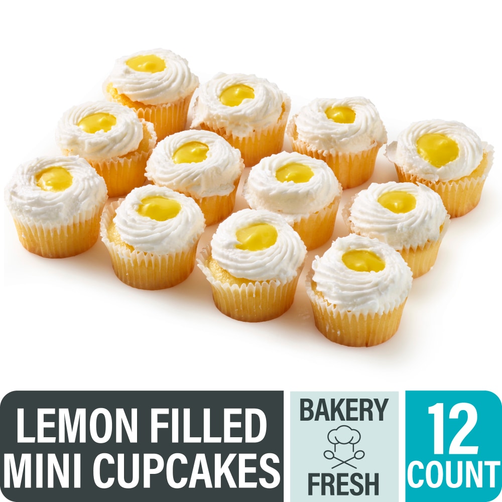 Bakery Fresh Lemon Filled Mini Cupcakes