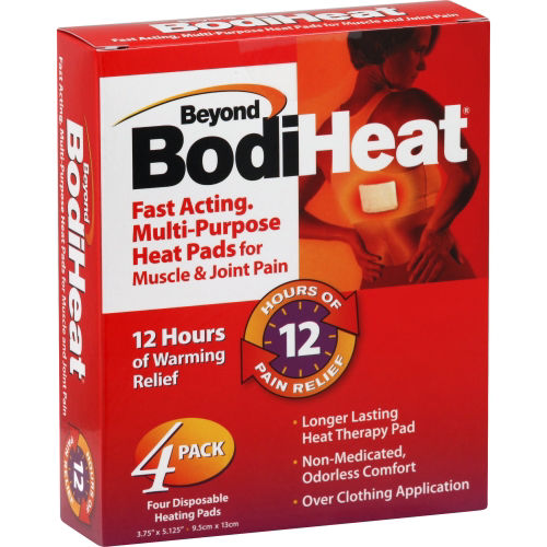 BEYOND BODIHEAT Heat Pads, Fast Acting, Multi-Purpose, 4 Pack