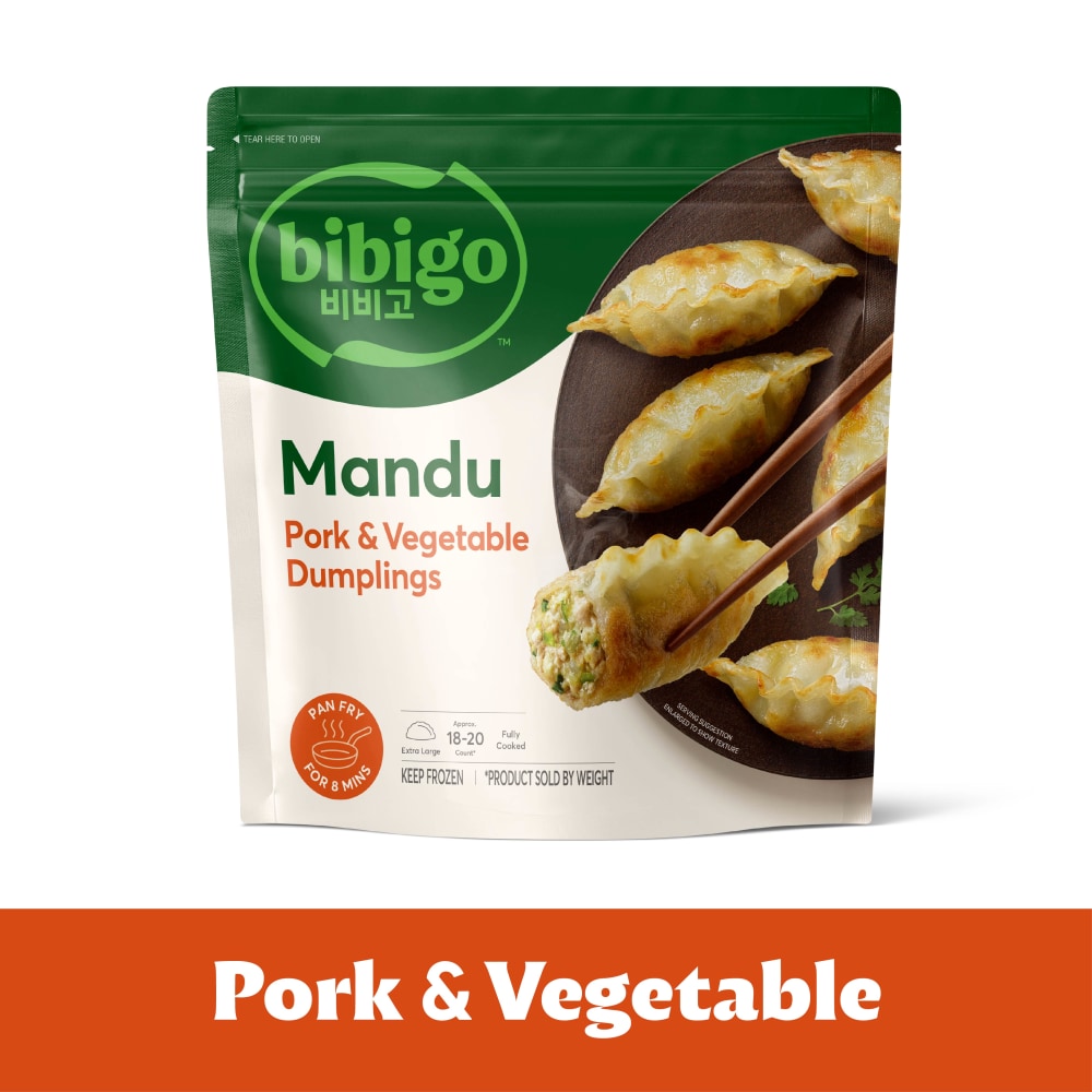 Bibigo Frozen Mandu Pork & Vegetable Dumplings