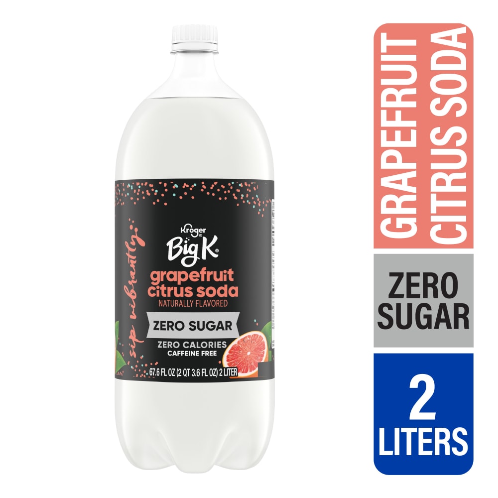 Big K® Grapefruit Citrus Zero Sugar Caffeine Free Soda Bottle