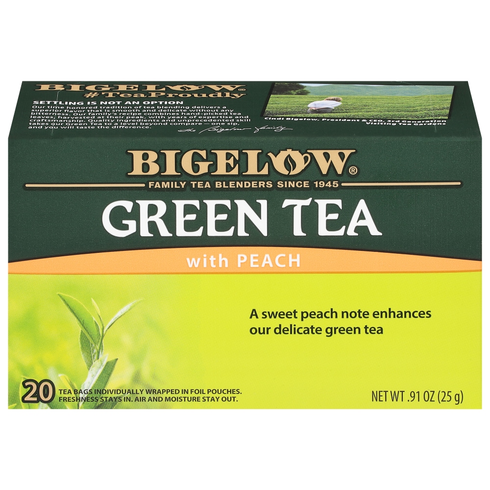 Bigelow Green Tea with Peach Tea Bags