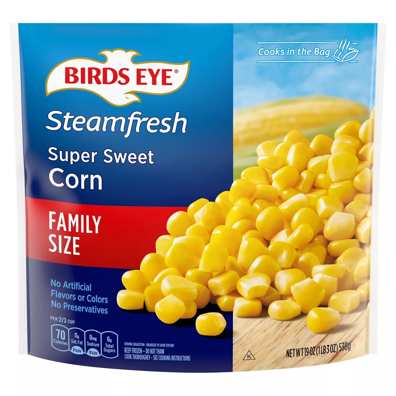 Birds Eye Steamfresh Corn, Super Sweet, Family Size
