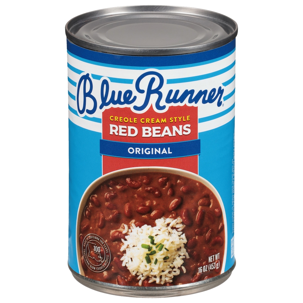 Blue Runner Creole Cream Style Red Beans, 1 Pound - Easy Heat and Serve for Delicious Meals - Authentic New Orleans Flavor