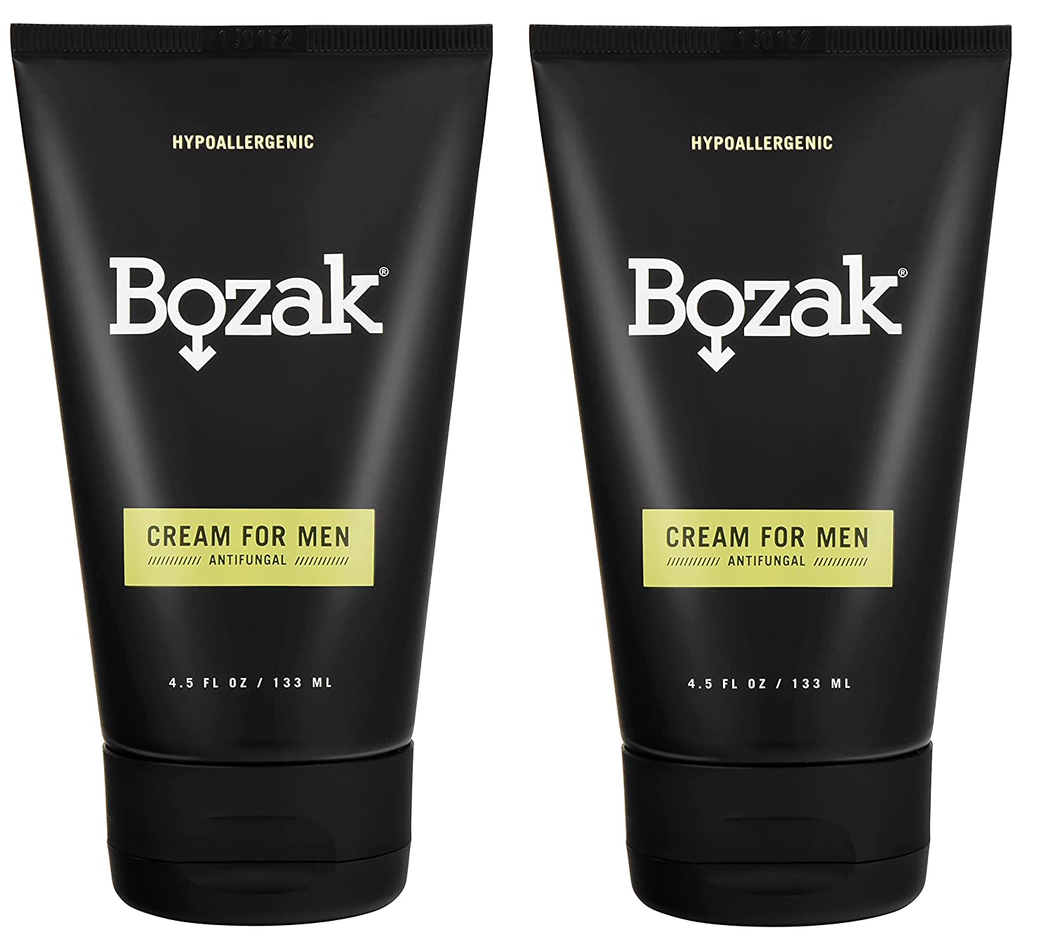 Bozak Hypoallergenic Cream for Jock Itch and Athlete's Foot Treatment and Prevention - 2% Miconazole Nitrate - Double Pack