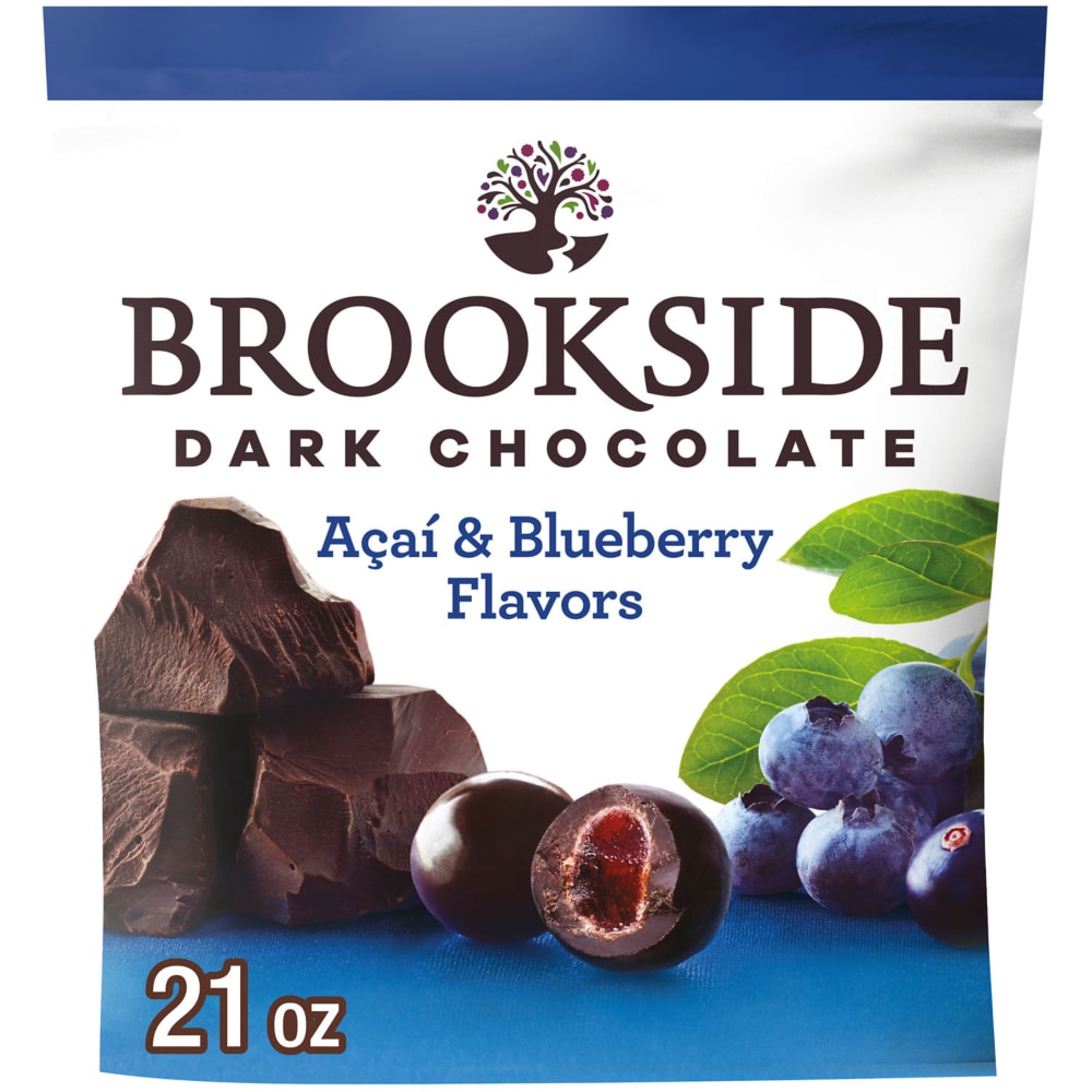 Brookside Dark Chocolate, Acai and Blueberry Flavored Snacking Chocolate Candy