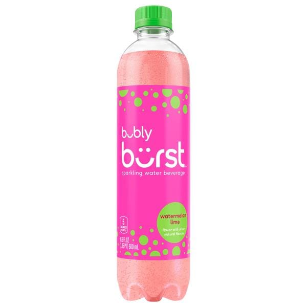 Bubly Burst Sparkling Water Beverage Watermelon Lime