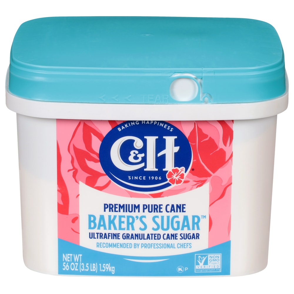 C&H Pure Cane Ultrafine Granulated Baker's Sugar Tub