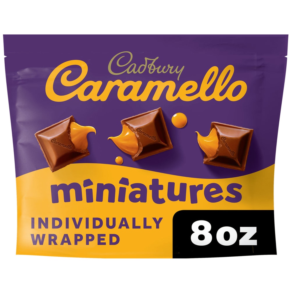 CADBURY CARAMELLO Miniatures Milk Chocolate and Creamy Caramel Squares, Easter, Candy Share Pack