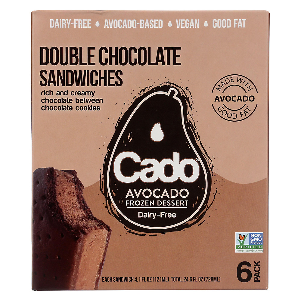 Cado Double Chocolate Sandwiches Avocado Frozen Dessert