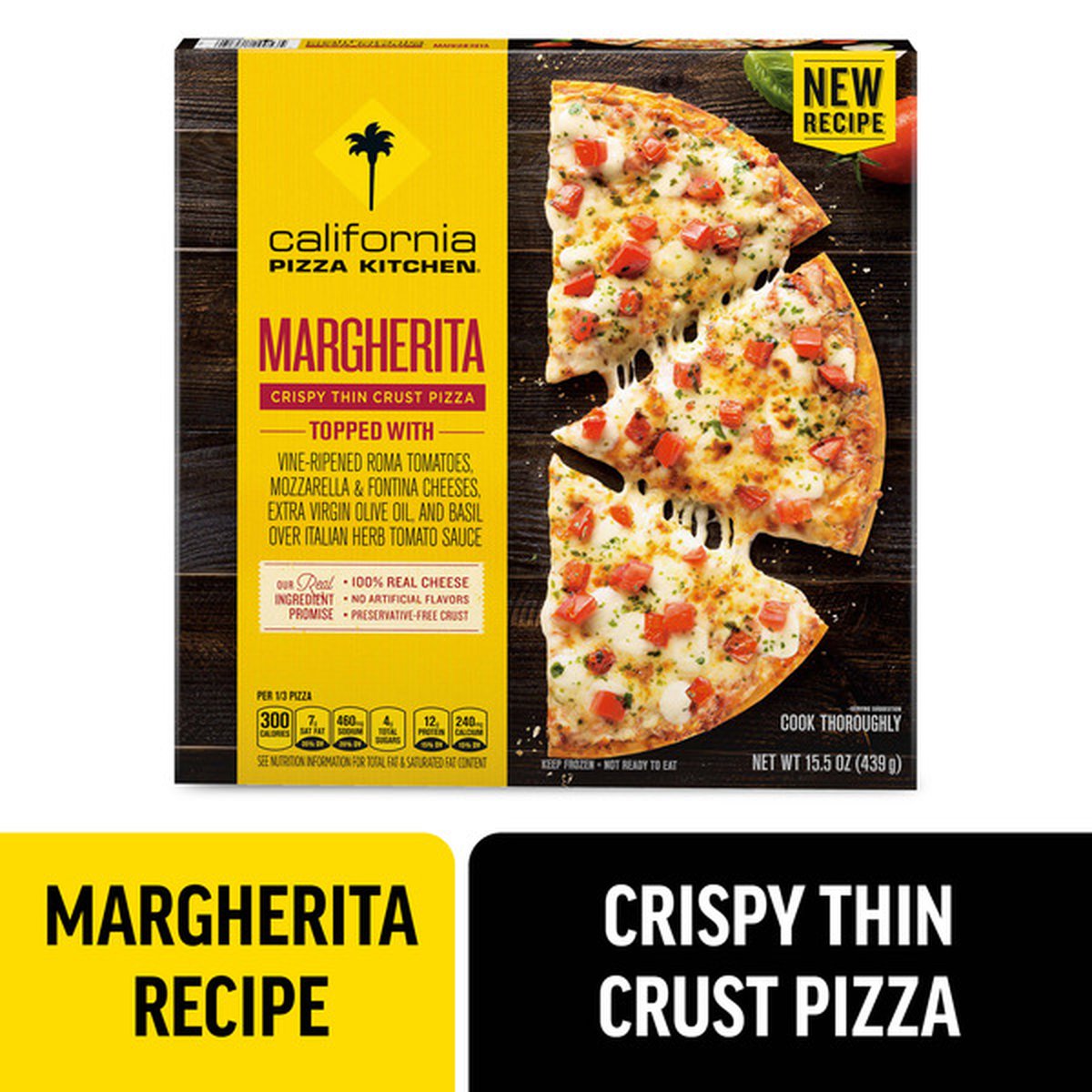 California Pizza Kitchen Margherita Recipe Frozen Pizza with Crispy Thin Crust