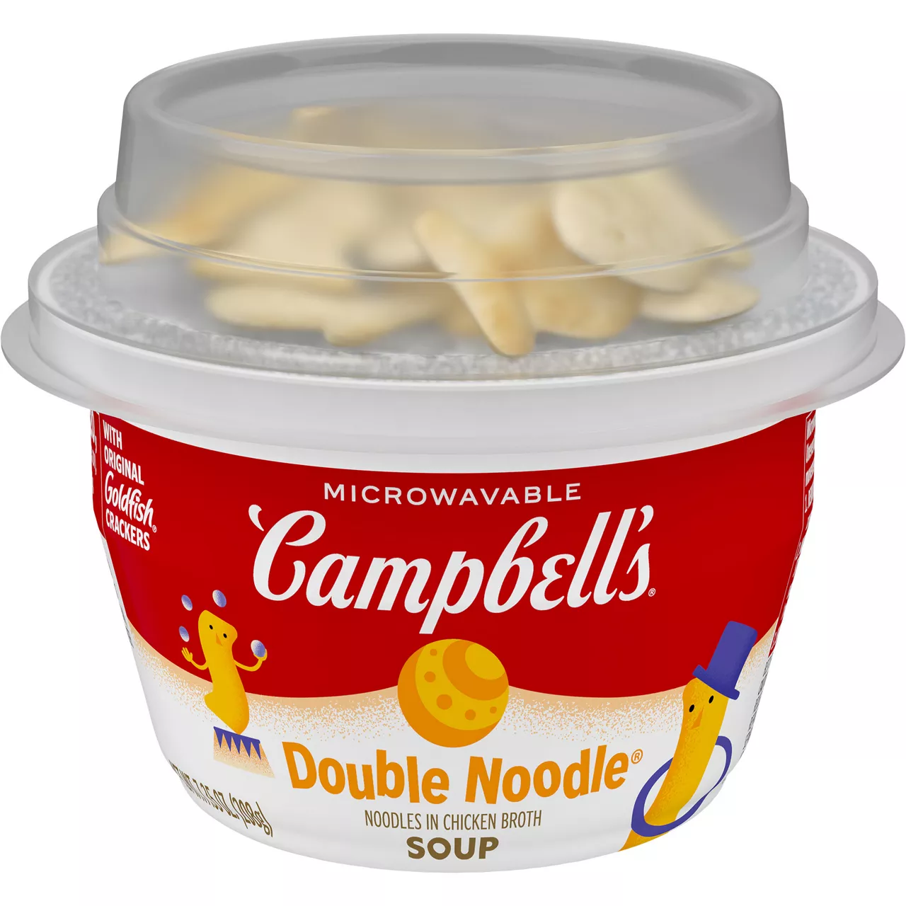 Campbell's Double Noodle Soup with Goldfish Crackers
