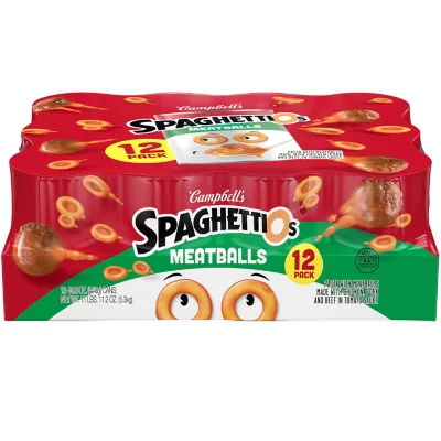 Campbell's Spaghettios Canned Pasta With Meatballs