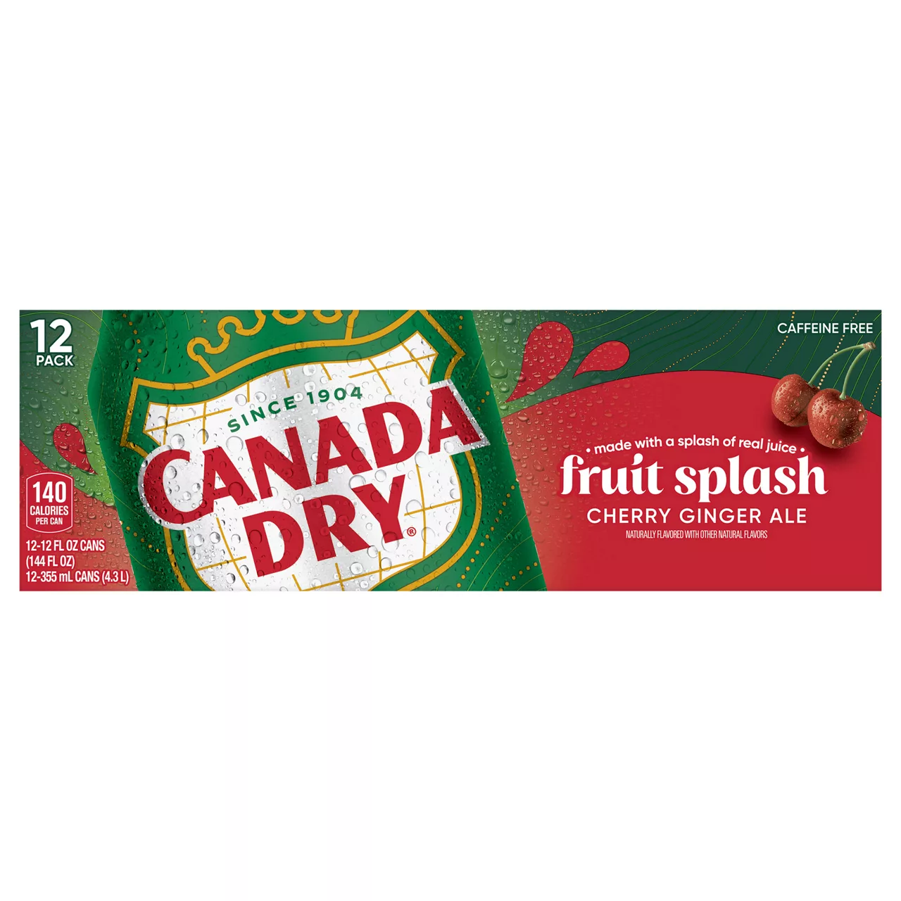 Canada Dry Fruit Splash Cherry Ginger Ale Soda
