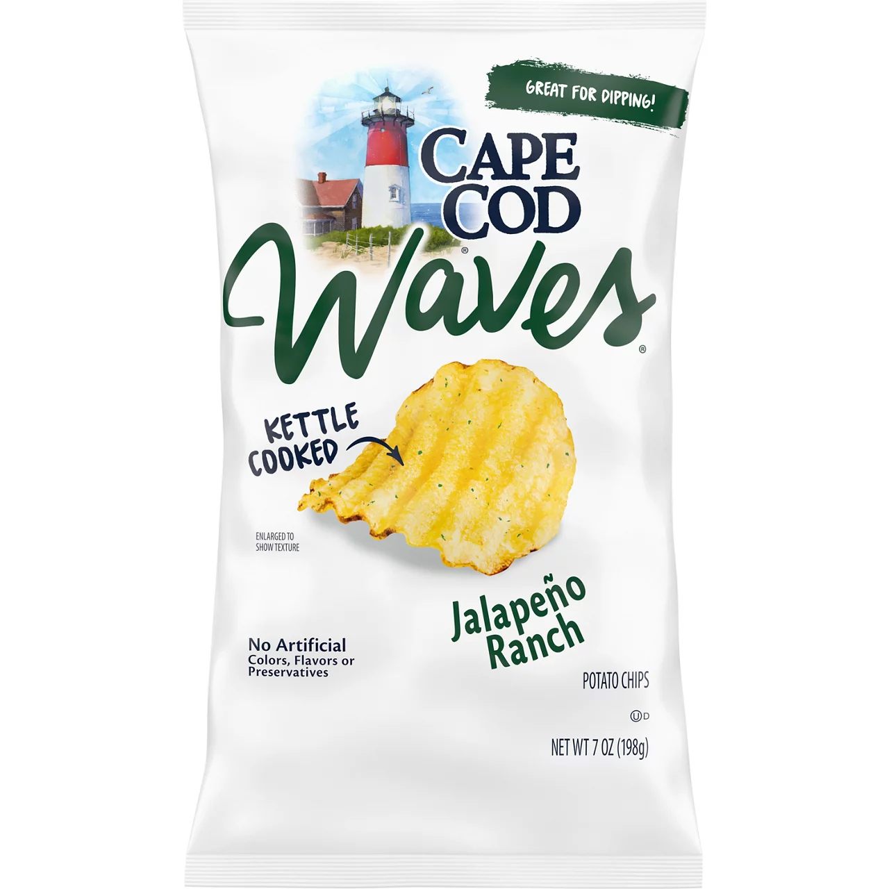 Cape Cod Potato Chips, Wavy Cut Jalapeno Ranch Kettle Chips