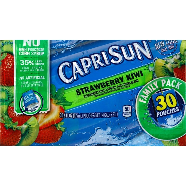 Capri Sun Strawberry Kiwi Flavored Juice Pouches