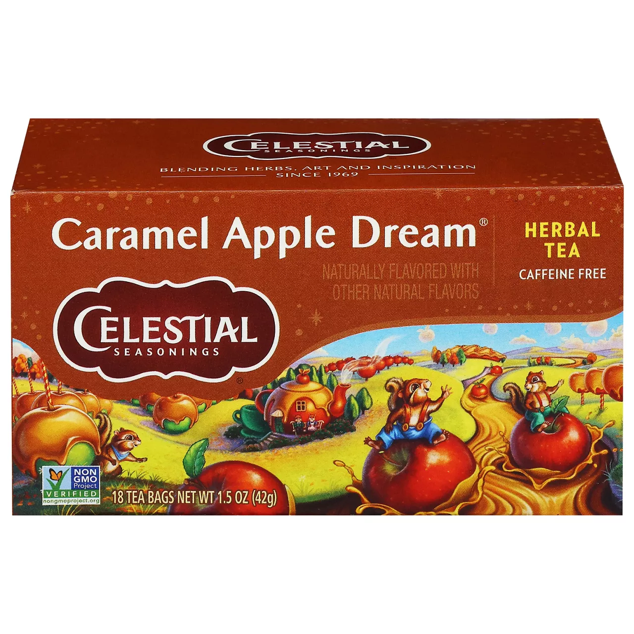 Celestial Seasonings Herbal Tea, Caffeine Free, Caramel Apple Dream, Tea Bags