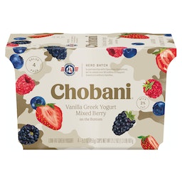 Chobani Mixed Berry on Bottom Vanilla Low-Fat Greek Yogurt