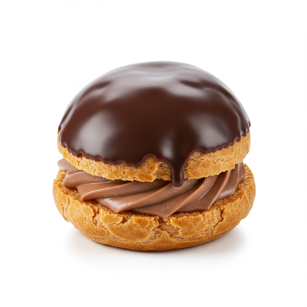 chocolate cream puff