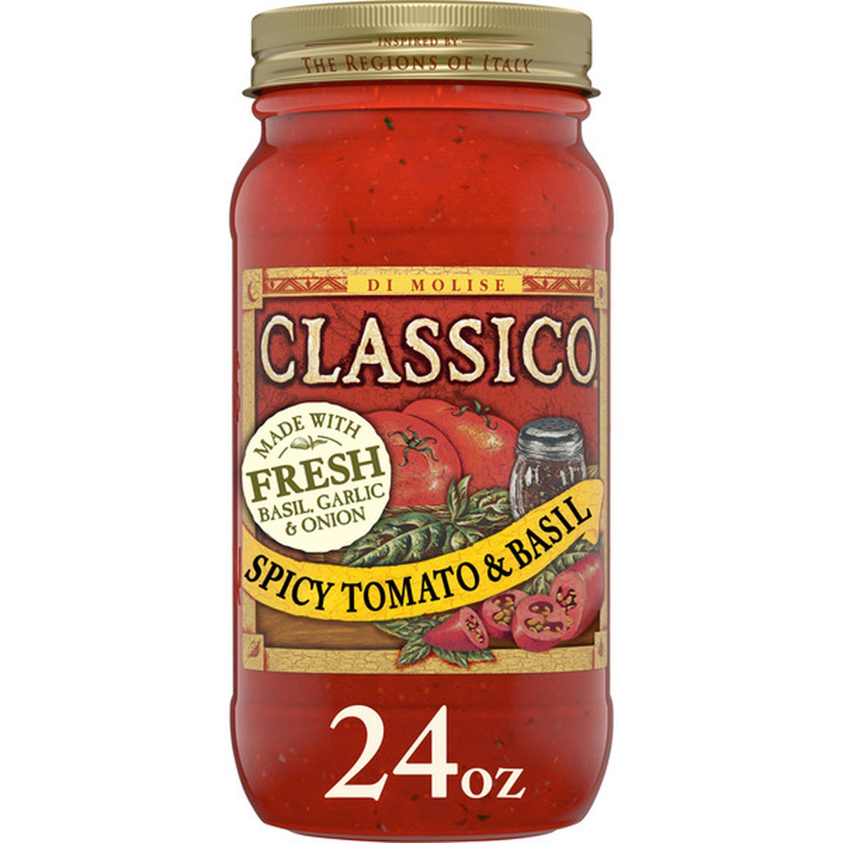 Classico Spicy Tomato & Basil Spaghetti Pasta Sauce