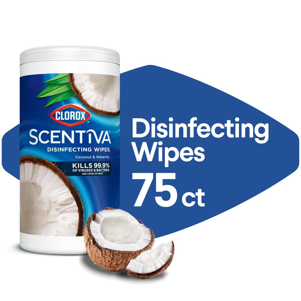 Clorox? Scentiva? Wipes, Bleach Free Cleaning Wipes - Pacific Breeze & Coconut, 75 Count