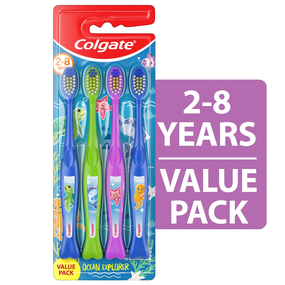 Colgate Kids Extra Soft Toothbrush Ocean Explorer Value Pack 4 Count