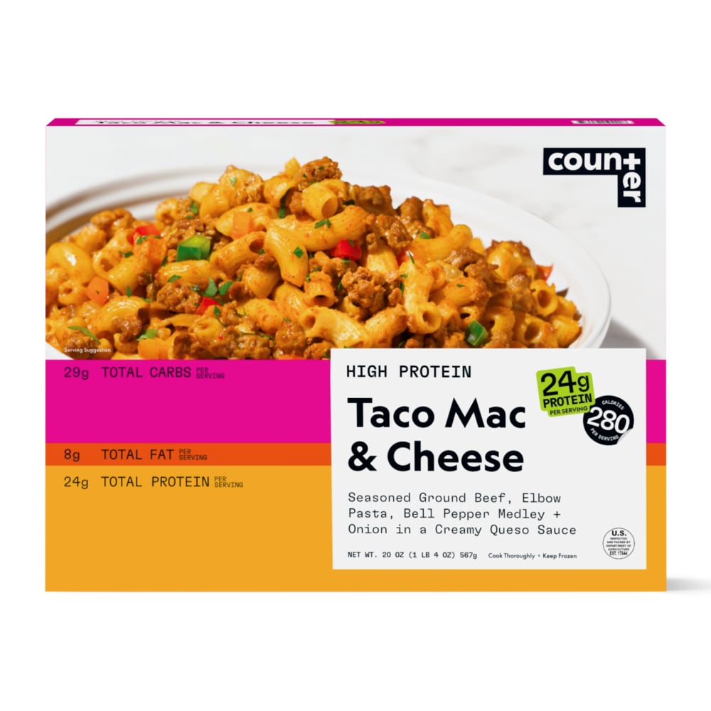 Counter High Protein Taco Mac & Cheese Multiserve Frozen Meal