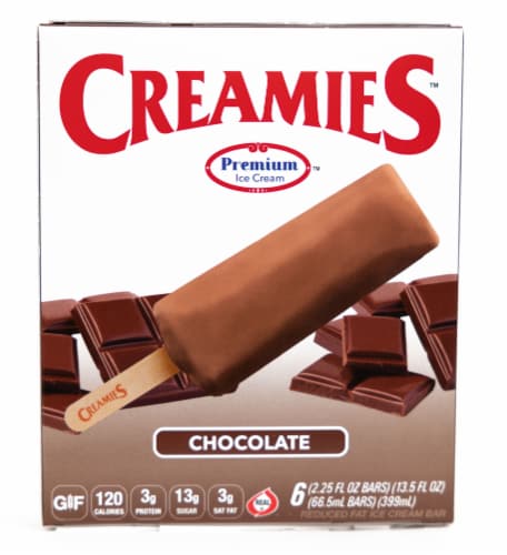 Creamies Ice Cream Bar, Chocolate, Reduced Fat, Box