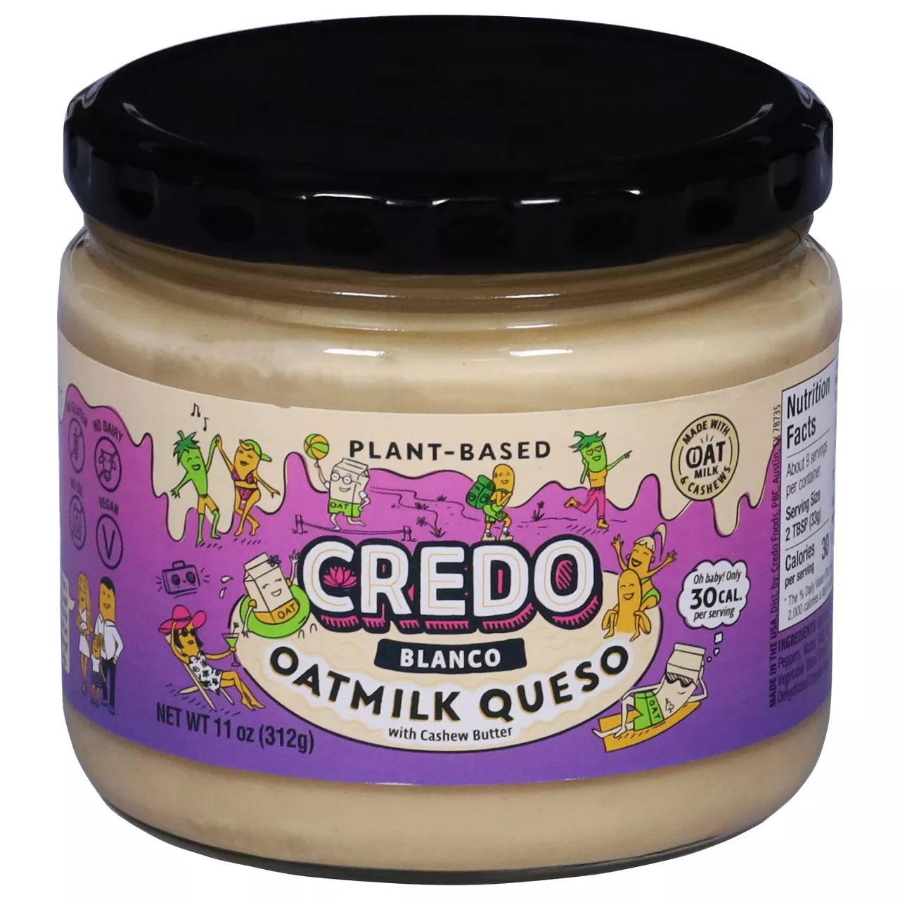 Credo Queso, with Cashew Butter, Oatmilk, Blanco, Plant-Based