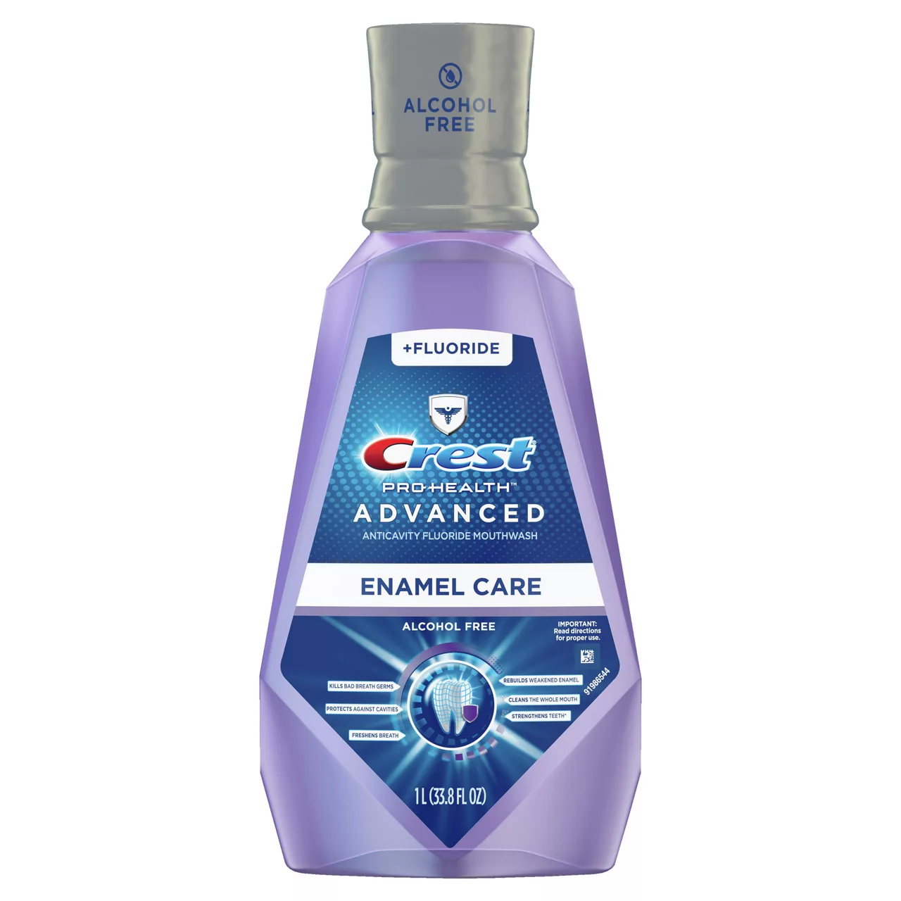 Crest Pro-Health Advanced Enamel Care Mouthwash/ Mouth Rinse, Alcohol Free, Rebuilds Weakened Enamel Mint