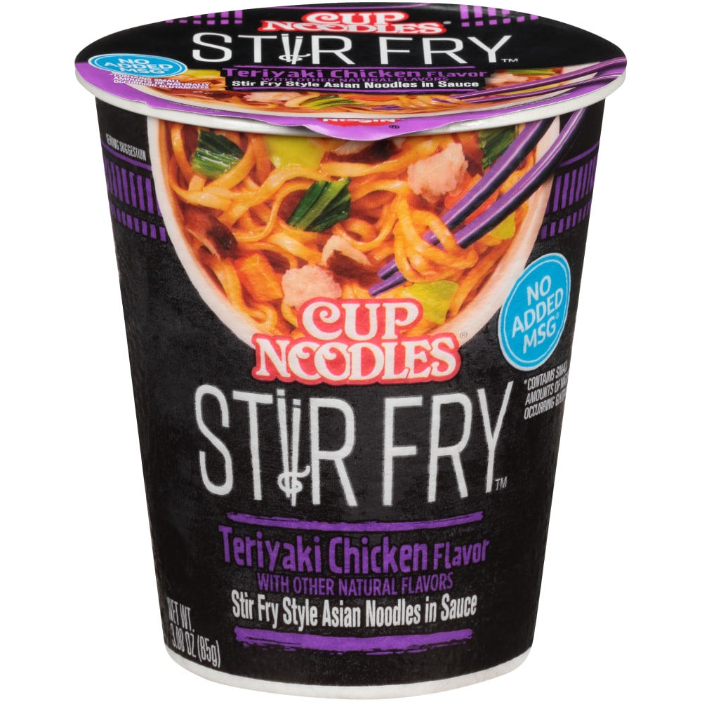Cup Noodles Stir Fry Teriyaki Chicken Flavor Asian Noodles in Sauce