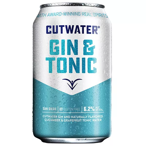 Cutwater Gin And Tonic Pre-Mixed Cocktails, 4 pack