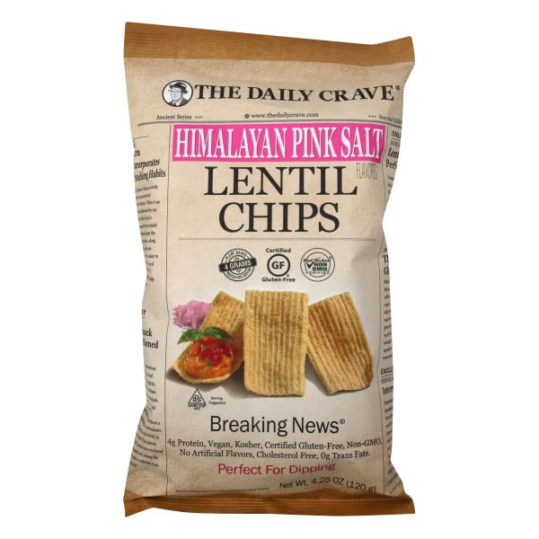 The Daily Crave Himalayan Pink Salt Lentil Chips - Case of 8