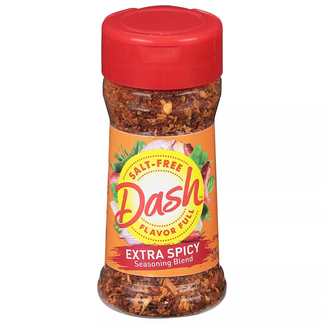 Dash Salt-Free Seasoning Blend, Extra Spicy, 2.5 Ounce