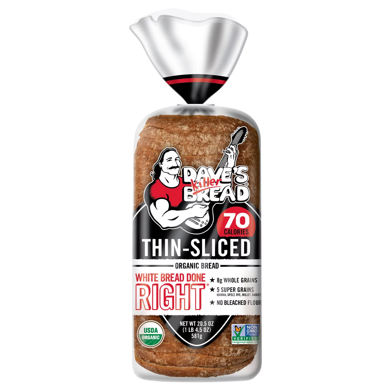 Dave's Killer Bread White Bread Done Right Thin-Sliced, Organic White Bread