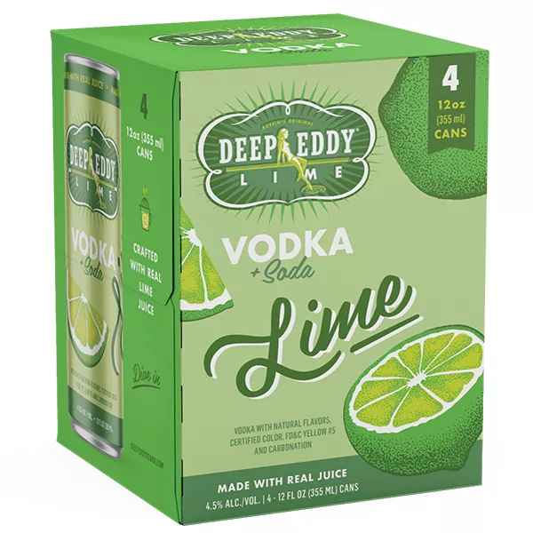 Deep Eddy Lime Vodka and Soda - 4pk