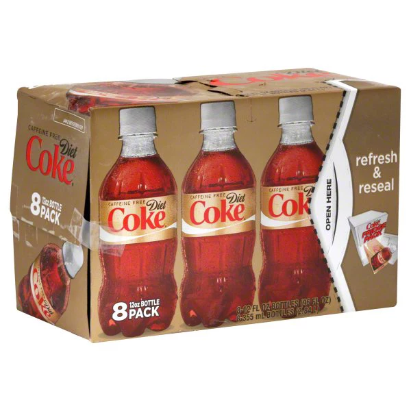 Coke Cola Diet, Caffeine Free, Fridge Pack