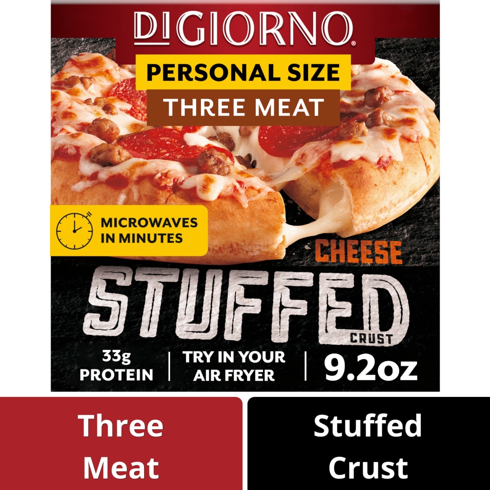 DIGIORNO Frozen Pizza - Three Meat Stuffed Crust Pizza - Personal Pizza