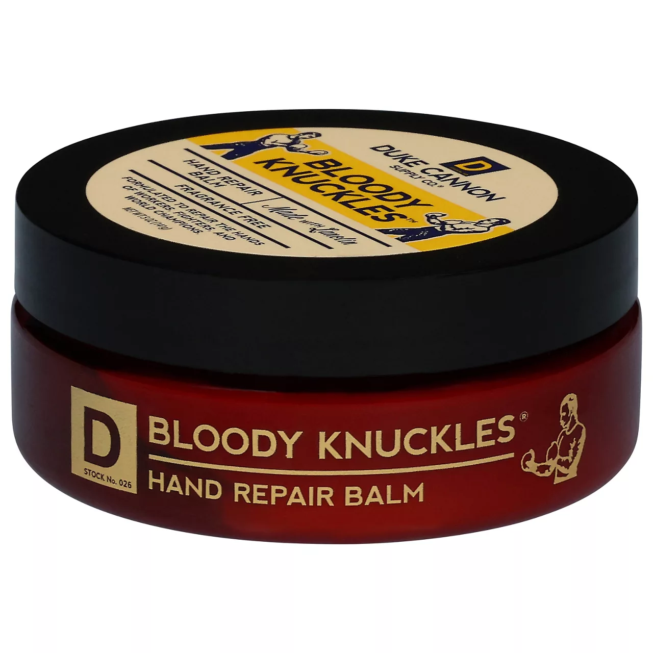 Duke Cannon Bloody Knuckles Hand Repair Balm - Fragrance Free Hand Lotion for Men