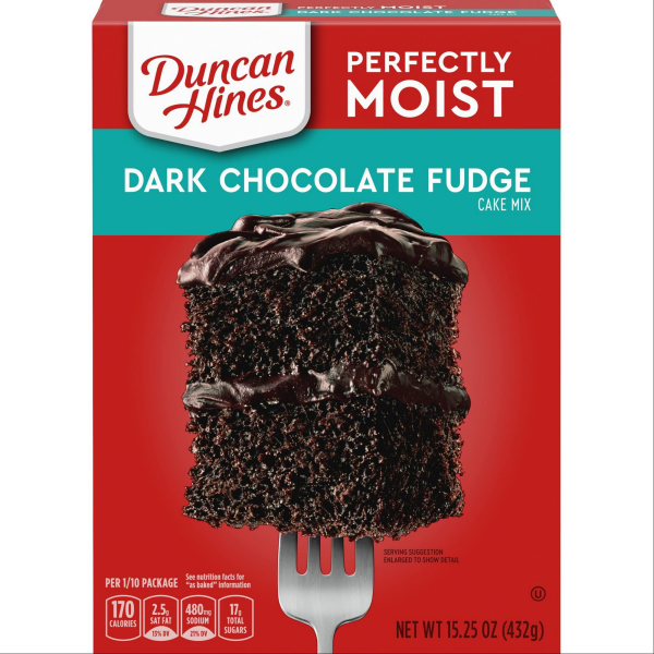 Duncan Hines Perfectly Moist Dark Chocolate Fudge Cake Mix