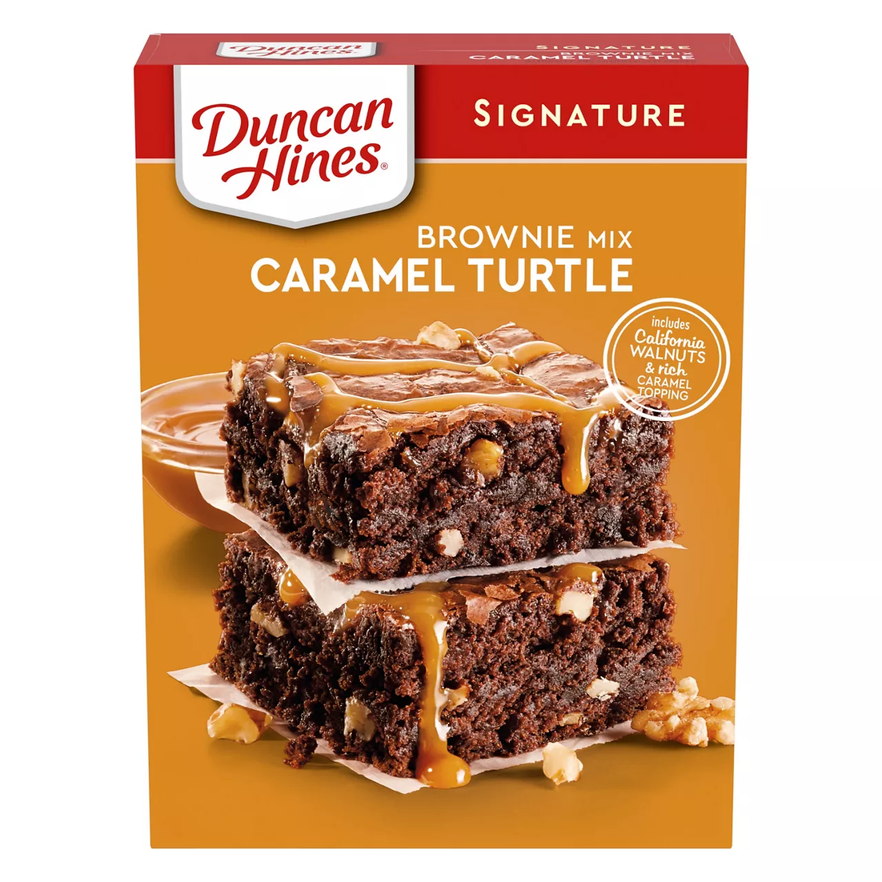 Duncan Hines Signature Caramel Turtle Brownie Mix